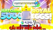 Khô máu mở 5000 ROYALTY EGGS & Cái kết (Roblox Pet Simulator X Bản Cập nhật mới )