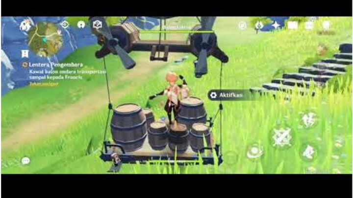 INDUNGI BALON UDARA SAMPAI TIBA KE TUJUAN - GENSHIN IMPACT