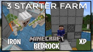 3 SIMPLE Starter Farms For Beginners in Minecraft Bedrock 1.17