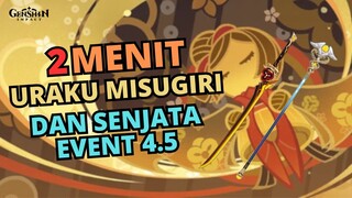 AUTO NGERTI SOAL SKILL URAKU MISUGIRI DAN SENJATA EVENT BARU 4.5! - Genshin Impact