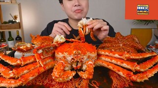 Mukbang bạch tuộc sốt và cua king crab phần 2 #anngon