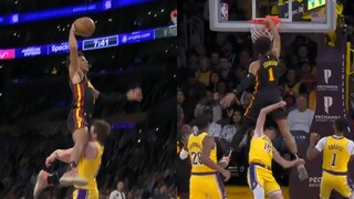 Jalen Johnson literally jumps over Austin Reaves for crazy poster dunk 😳
