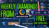 Paano makakuha ng libreng DIAMONDS WEEKLY sa Moonton? (not hack) NEW UPDATE