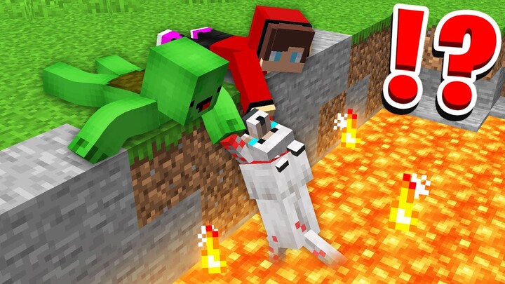 Cómo JJ y Mikey rescataron a un perro en Minecraft - Desafío Minecraft - Parodia de Maizen