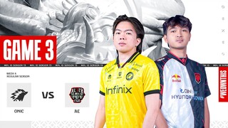 ONIC vs ALTER EGO ESPORTS | Regular Season Week 6 Day 2 | Game 3 | #MPLIDS13