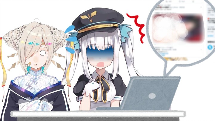 Mea was embarrassed and at a loss after seeing the pornographic pictures with Kisaragi 【Kagura mea】【