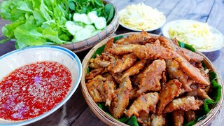 Cá Linh Chiên Bột Cuốn Xoài Bằm, Đặc Sản Mùa Nước Nổi Miền Tây | MTQH