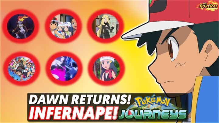 ASH'S INFERNAPE, DAWN & CYNTHIA RETURN, Dialga vs Palkia, DRAKE RETURNS + MORE! - Pokémon Journeys