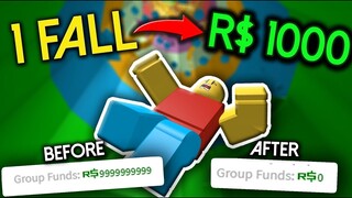 DONATING $1000 ROBUX EVERYTIME I FALL! | TOWER OF HELL