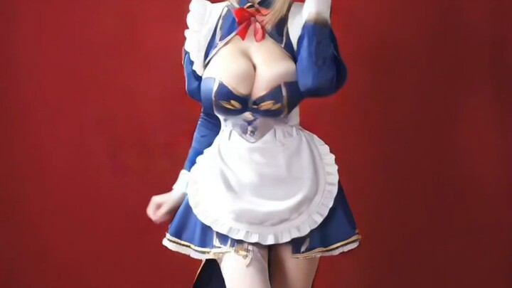Maid Blue Gun Stare
