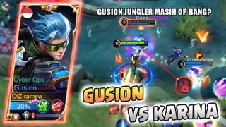 GUSION VS KARINA, AGGRESSIVE GUSION GAMEPLAY | GUSION GAMEPLAY | MLBB