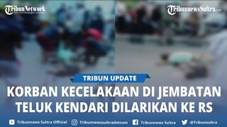 Kecelakaan Dekat Jembatan Teluk Kendari Sulawesi Tenggara, Korban Dilarikan ke RS