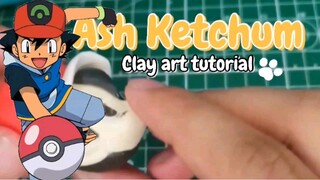 Ash Ketchum (Pokemon) clay art tutorial.