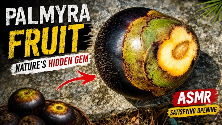Palmyra Fruit Opening 🌴 #ASMR #Satisfying