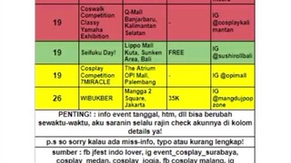 jadwal ifen anime maret