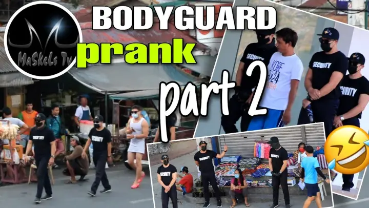 SECURITY BODYGUARD IN PUBLIC PRANK PART 2 | PHILIPPINES | MASKELSTV