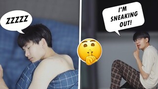 ถ้าหนีออกจากบ้านตอนตี1 แฟนจะตามเจอมั๊ย SNEAKING OUT IN THE MIDDLE OF THE NIGHT🤫 Pondday and Nonny