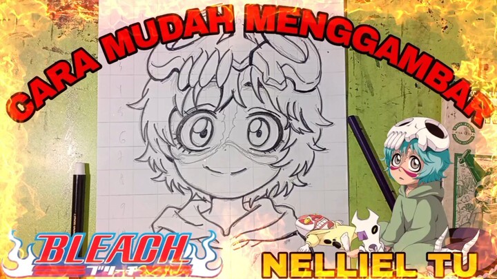 cara mudah menggambar anime Bleach