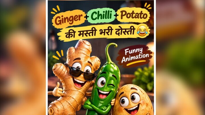 When Ginger, Chilli & Potato become besties 😂🥔🌶️🫚 Which one is your favorite? 👀👇