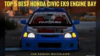 TOP 5 BEST HONDA CIVIC EK9 OPEN HOOD IN CAR PARKING MULTIPLAYER | zeti ma