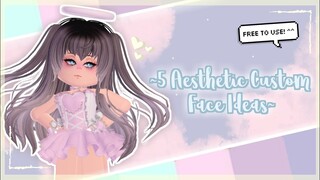 5 Aesthetic Custom Face Ideas ♡ (Free to Use! ^^) | Royale high