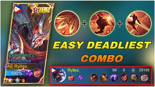 HAYABUSA EASIEST 100% COMBO EVER, BUT DEADLY | TOP 1 GLOBAL HAYABUSA AE | RYLLES