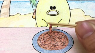 [Hand-drawn stop-motion animation] Try the popular turkey noodles, it's so spicy that you doubt your