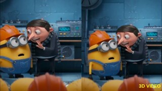 Minions: The Rise of Gru - To the Basement scene in 3D - Minion brain blasts