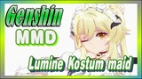 [Genshin, MMD] Lumine dengan kostum maid