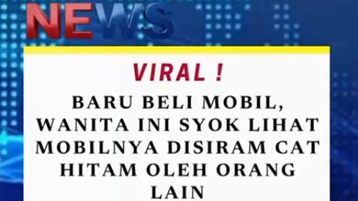 Nasib apes menimpa seorang wanita yang baru saja membeli mobil baru.