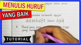 TUTORIAL MENULIS HURUF YANG BAIK rapi dan benar - how to write neatly