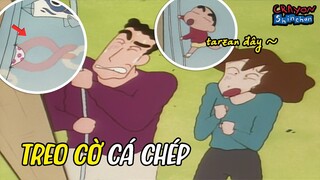 Treo cờ cá chép & Chơi đá lon & Chơi với chị bấm thang máy | Shin Cậu Bé Bút Chì | Xóm Anime