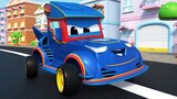 Video truk untuk anak-anak - MOBIL BALAP Super menangkap pencuri kristal - Truk Super di Kota Mobil!