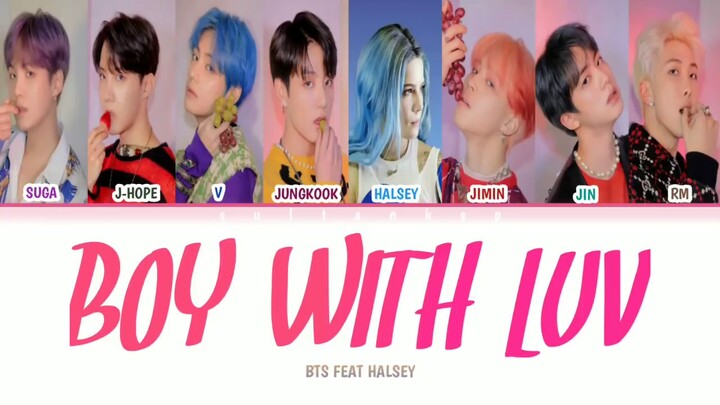 ( SUB INDO ) BTS (방탄소년단) - Boy With Luv  feat. Halsey (Color Coded Lyrics Ind/Rom)