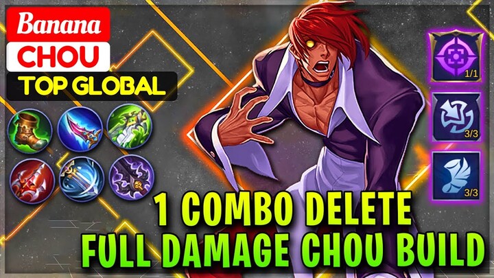 1 Combo Delete Full Damage Chou Build [ Top Global Chou ] Banana - Mobile Legends