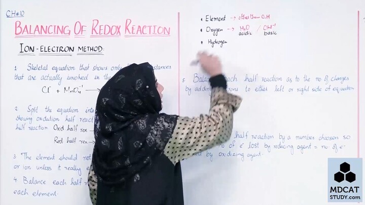 LEC#4  BALANCING OF REDOX EQUATIONS BY ION-ELECTRON METHOD (ACIDIC MEDIUM)