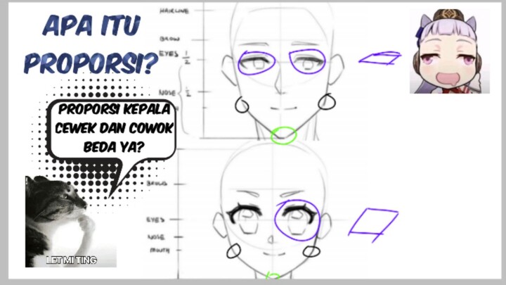 Apa Itu Proporsi? Apa Bedanya Proporsi Kepala Karakter Cewek & Cowok Anime? | Art Tips
