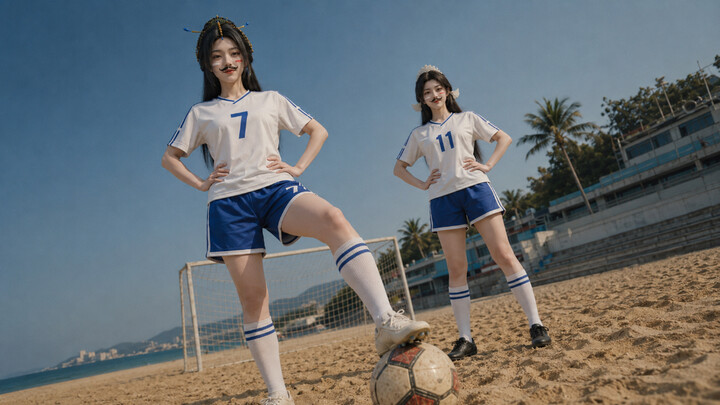 Kung Fu Women’s Football! Bai Fengfeng and Shuangyu, the Jade-Jade Flying Dragon duo! [Everyman Offi