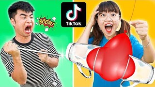 Hà Sam THỬ THÁCH LÀM THEO NHỮNG VIDEO TRIỆU VIEW TRÊN TIKTOK - Nhấc Cốc Nước Bằng Bóng Bay