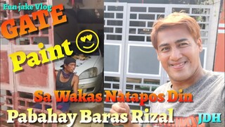 Pagpintura sa Gate / NHA Pabahay / Pinugay Baras Rizal / Jake Vlog