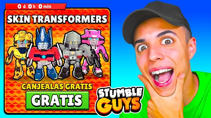 CONSIGUE GRATIS las SKINS *TRANSFORMERS* en STUMBLE GUYS! 🤑
