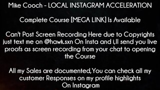 Mike Cooch Course LOCAL INSTAGRAM ACCELERATION Download