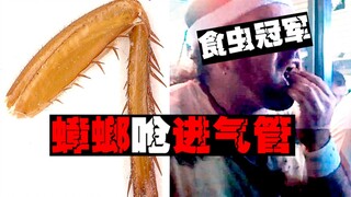 【食虫竞技惨剧】吃一整桶蟑螂堵住了气管，他赢得冠军