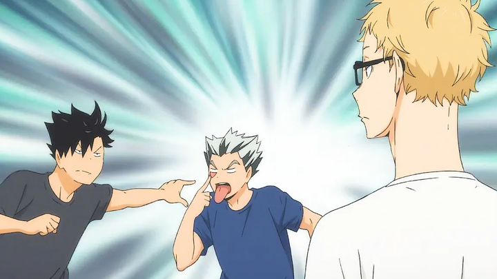 Haikyu !! --Tsukishima ขอคำแนะนำจาก Bokuto และ Kuroo Tsukishima ขอคำแนะนำจาก Bokuto และ Kuroo