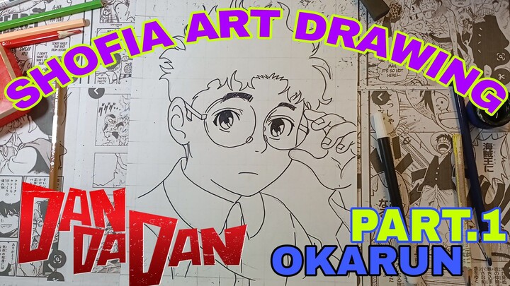 drawing anime DANDADAN  si OKARUN part.1  mencari biji yang hilang