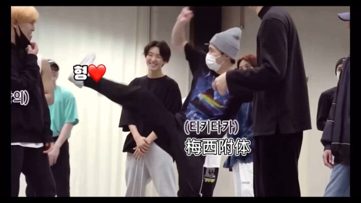 The little giant Dino exudes energy in the practice room and his brothers who love him so much