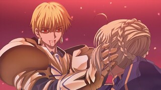 Even though the King of Heroes was pierced through the chest by Saber himself, he still used his las