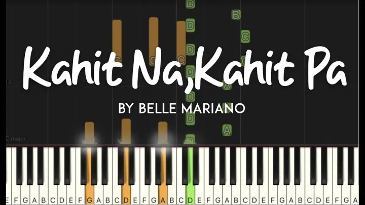 Kahit Na, Kahit Pa by Belle Mariano  synthesia piano tutorial + sheet music