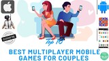 TOP 10 BEST MULTIPLAYER MOBILE GAMES FOR COUPLES except LUDO| Insane Top 10 Ep 6