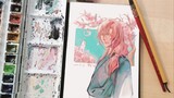 That day, I took out my watercolours that I put away for a year…